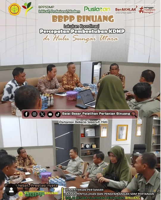 BPPSDMP Kementan Dorong Percepatan Pembentukan KDMP di Hulu Sungai Utara