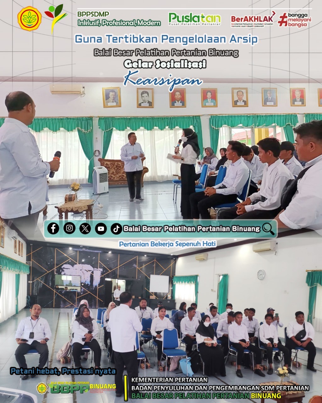 Guna Tertibkan Pengelolaan Arsip, BBPP Binuang Gelar Sosialisasi Kearsipan