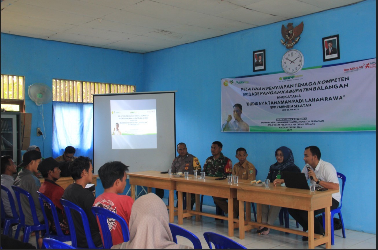Pelatihan Penyiapan Tenaga Kompeten di Kabupaten Balangan, Wujudkan Swasembada Pangan