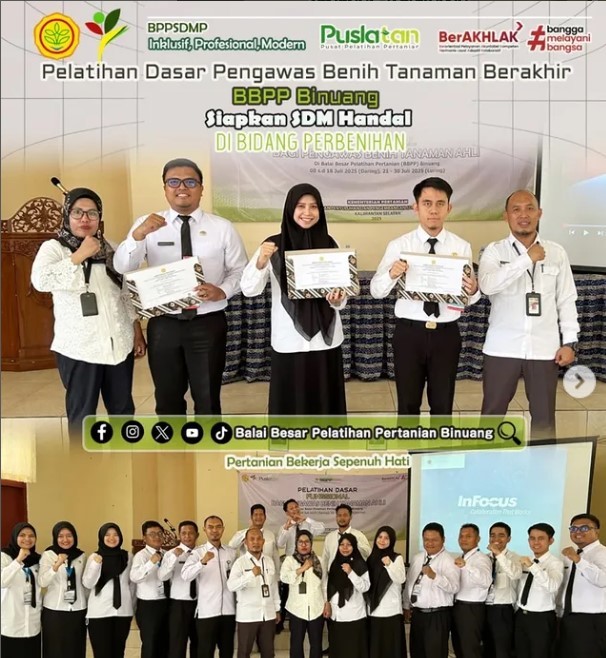 Pelatihan Dasar PBT Resmi Berakhir, BBPP Binuang Siapkan SDM Handal di Bidang Perbenihan