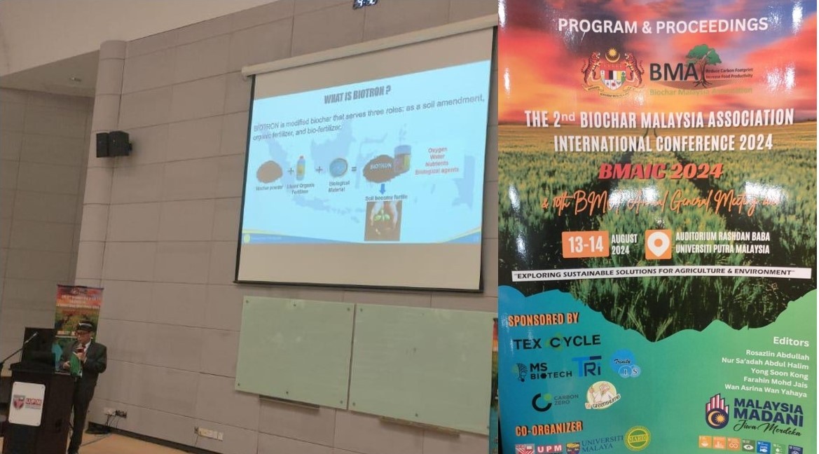 Indonesia menginspirasi Dunia dengan Genta Organik dan Inovasi Biotron di Konferensi Biochar International 2024 Malaysia