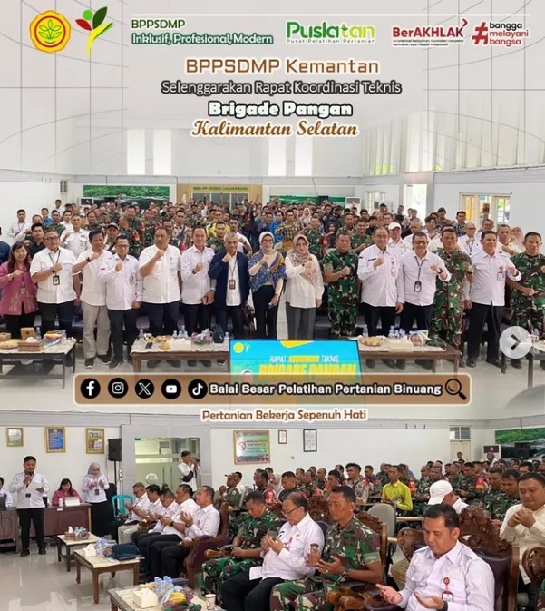 BPPSDMP Selenggarakan Rapat Koordinasi Teknis Brigade Pangan Kalimantan Selatan