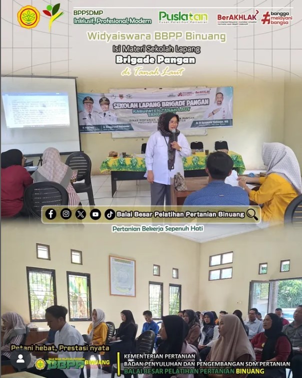 Widyaiswara BBPP Binuang Isi Materi Sekolah Lapang Brigade Pangan di Tanah Laut