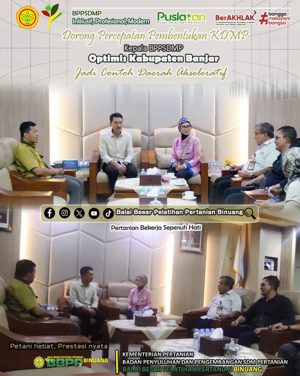 Perkuat Ketahanan Pangan Nasional, Kementan Percepat Pembentukan KDMP di Provinsi Kalimantan Selatan
