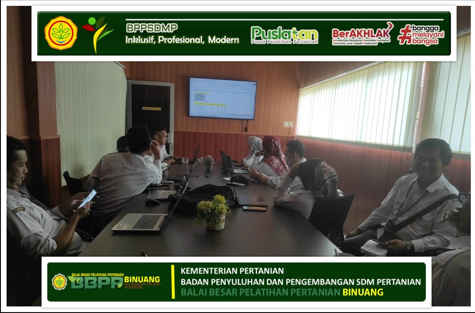 Verifikasi dan Validasi Data Brigade Pangan, BBPP Binuang Adakan Rapat Internal