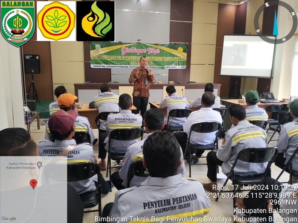 Dinas Ketahanan Pangan, Pertanian dan Perikanan Kabupaten Balangan Berkolaborasi Dengan BPPSDMP Kementan, selenggarakan Bimtek Bagi Penyuluh Swadaya