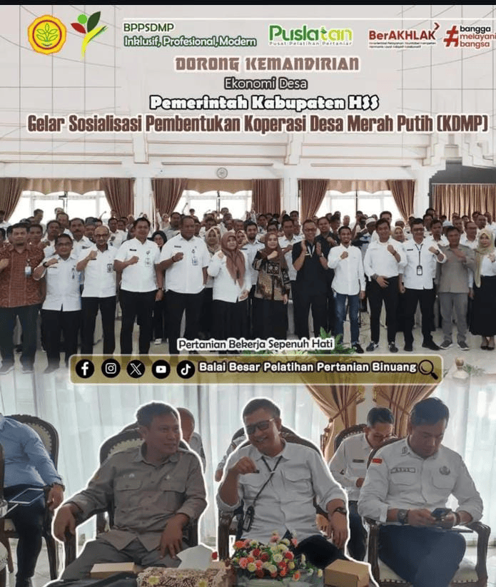 Stabilkan Harga Pangan, Kementan dan Pemkab HSS Dorong Percepatan Pembentukan KDMP