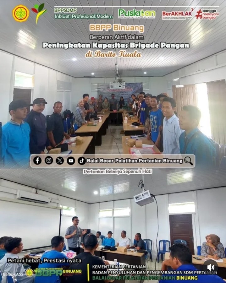 BBPP Binuang Berperan Aktif Dalam Upaya Peningkatan Kapasitas Brigade Pangan di Barito Kuala