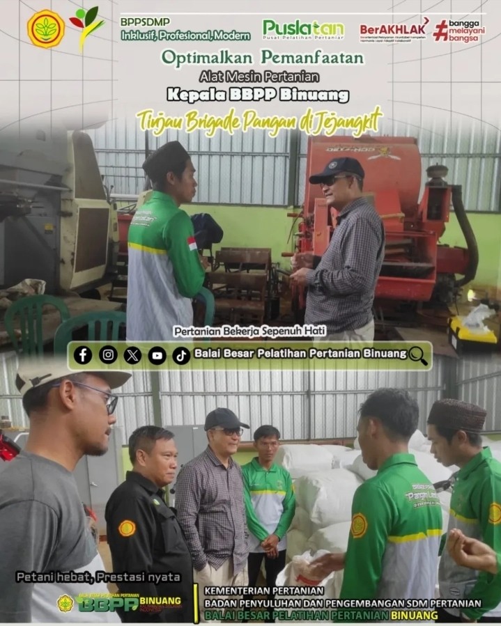 UPT Pelatihan Kementan, Monitoring Brigade Pangan Kabupaten Barito Kuala