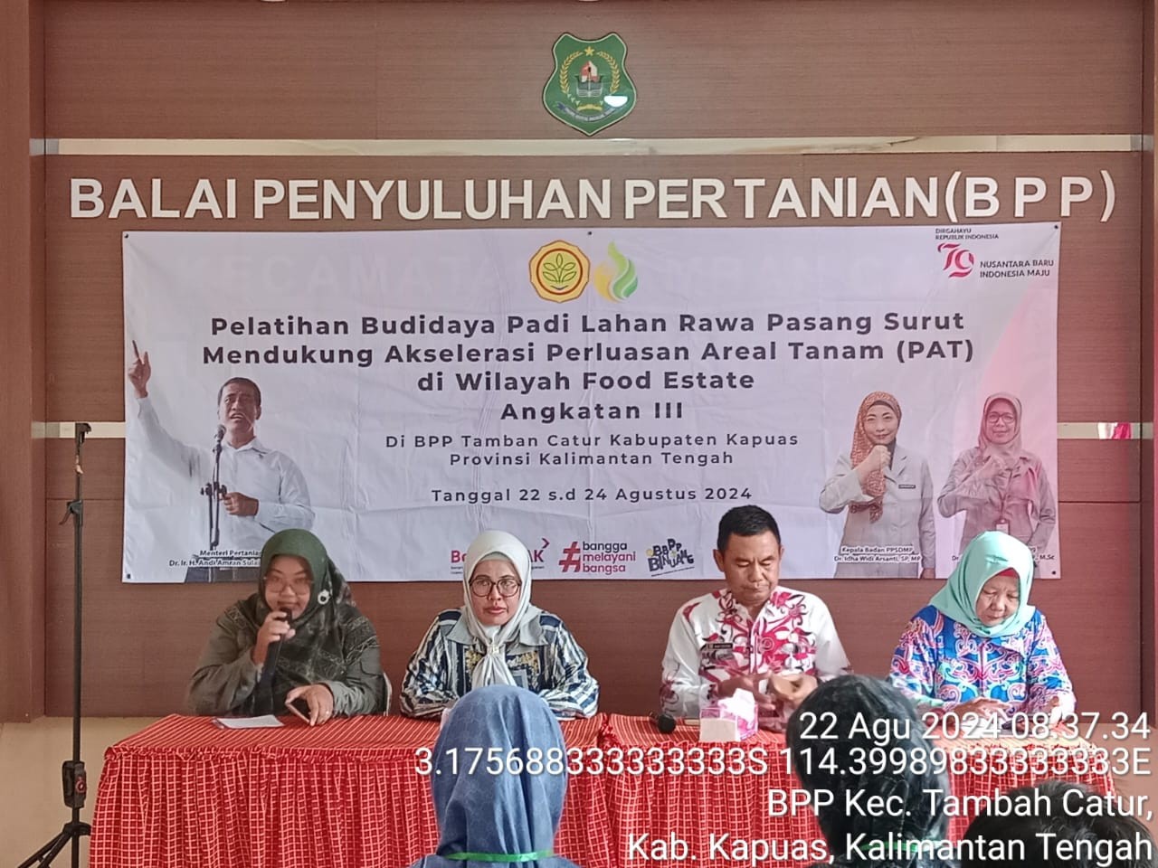 Akselerasi Program PAT Wilayah Food Estate, Kementan Gelar Pelatihan di Kabupaten Kapuas