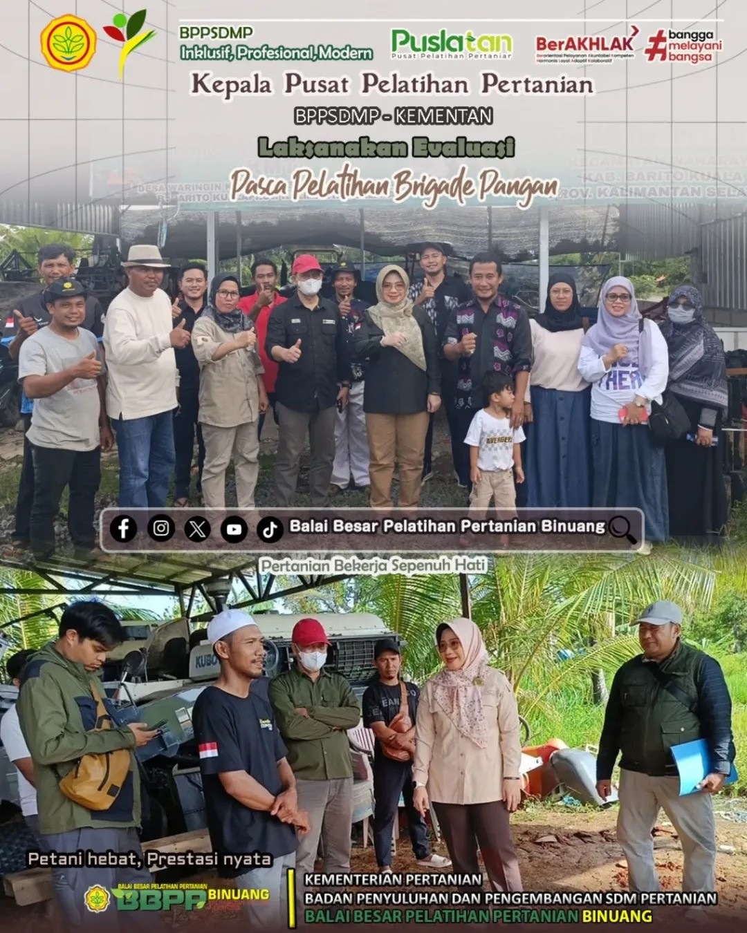 Optimalisasi Pemanfaatan Alsintan, Kementan Evaluasi Pasca Pelatihan Brigade Pangan