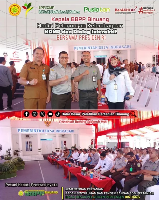 Kepala BBPP Binuang Hadiri Peluncuran Kelembagaan KDMP dan Dialog Interaktif Bersama Presiden RI