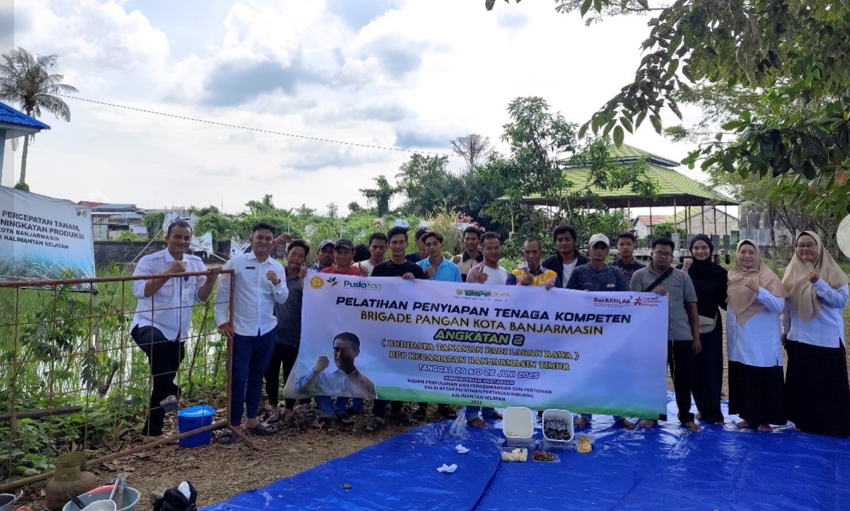 Menuju Swasembada Pangan, Dinas KP3 Kota Banjarmasin Bersama BBPP Binuang Sukses Gelar Pelatihan Penyiapan Tenaga Kompeten Brigade Pangan