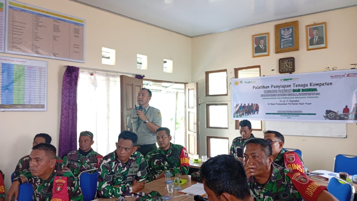 BBPP Binuang Gelar Pelatihan Penyiapan Tenaga Kompeten Bagi Babinsa Barito Kuala: Perkuat Pendampingan Brigade Pangan Menuju Swasembada Nasional