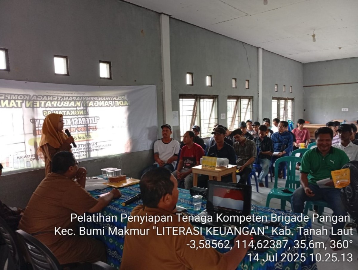 Brigade Pangan Kabupaten Tanah Laut Diperkuat dengan Pelatihan Literasi Keuangan