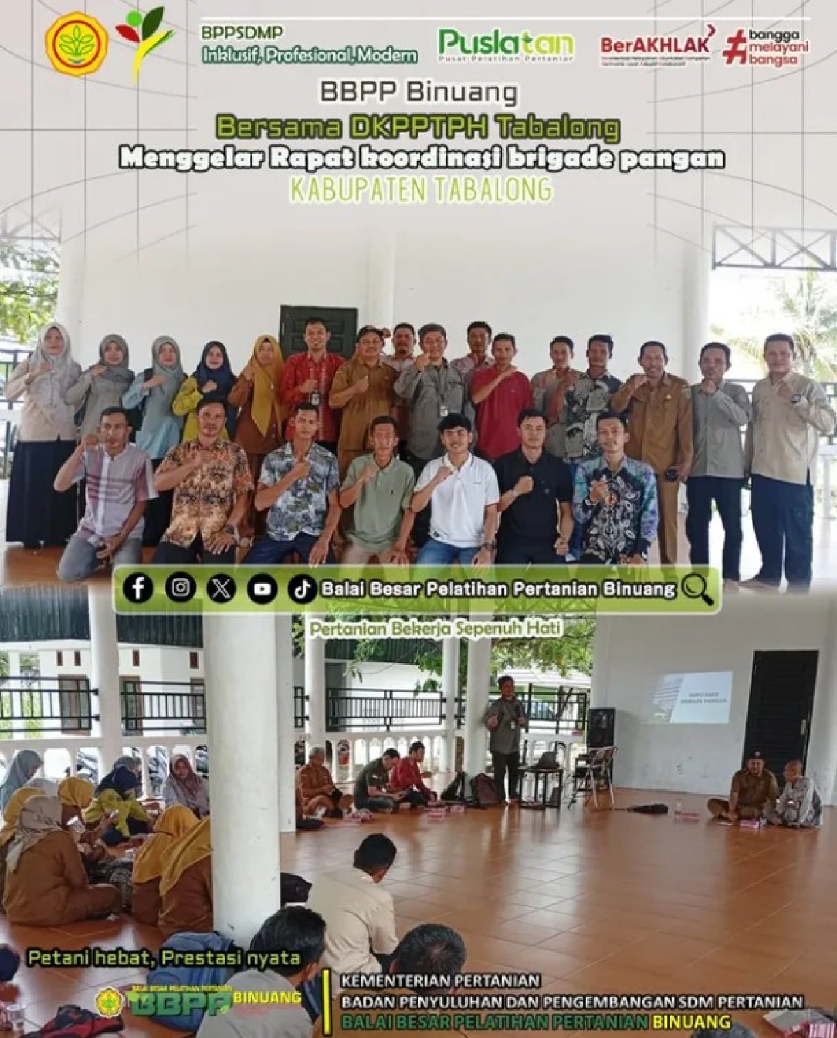 BBPP Binuang Bersama DKPPTPH Tabalong Menggelar Rapat koordinasi brigade pangan Kabupaten Tabalong