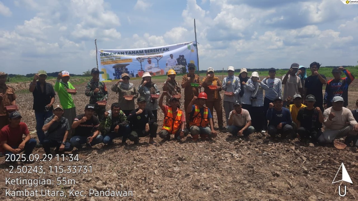 Tanam Serentak Brigade Pangan MT III di Kabupaten Hulu Sungai Tengah